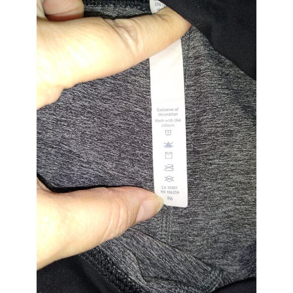 Lululemon Womens Leggings Pace Rival Crop 21" Size 8 Gray Black Side Pockets - Picture 5 of 15